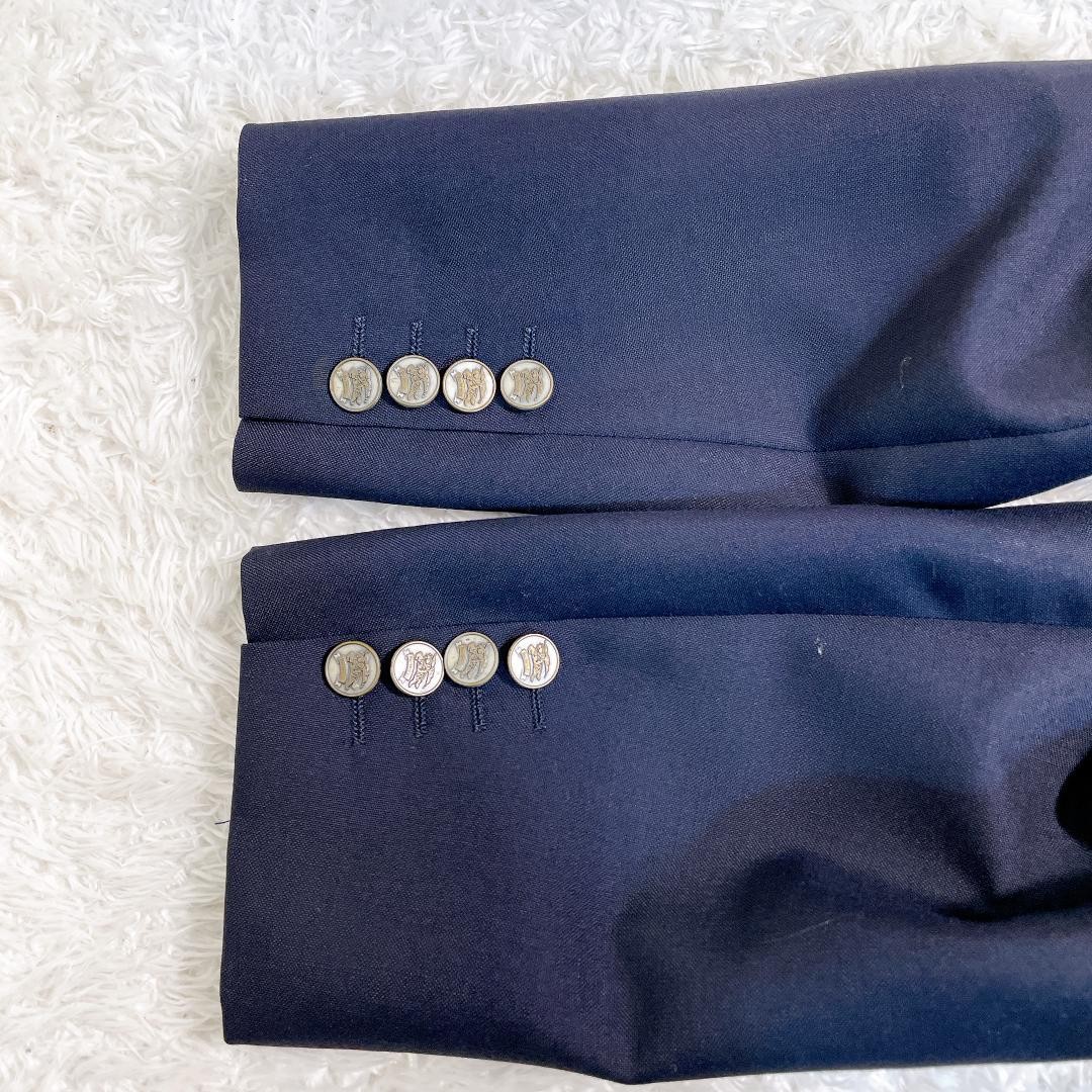 Burberry Setup Suit Double Silver Button Navy S - image 16