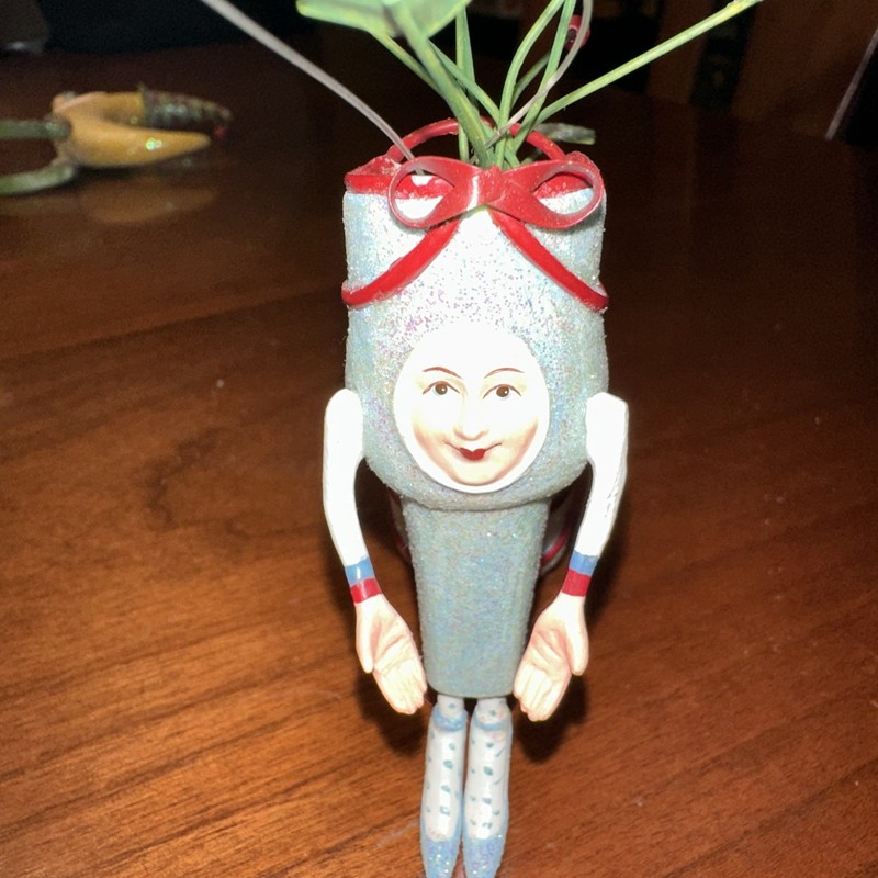 Christmas Krinkles - Blue Gal Shoe Ornament - Department 56 Patience Brewster