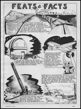 1941 Feats  Facts Cartoon Mount Palomar Telescope California Art Print Ad