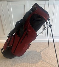 Founders Club Golf Stand Bag 6 - Way Divider/ Black and Red Excellent Condition