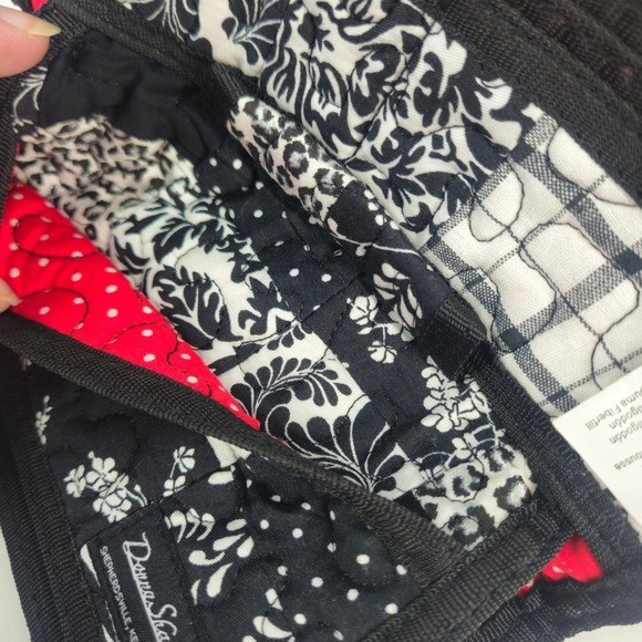 Donna Sharp Quilted Patchwork Wallet Black White … - image 9