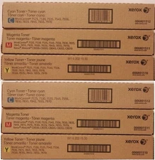 SET OF 6 NEW GENUINE XEROX TONERS & 7500 7800 7900 006R01510 006R01511 006R01512
