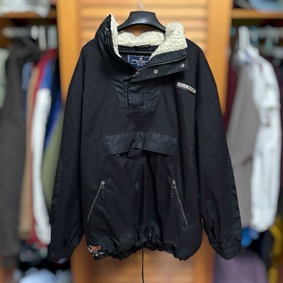 Vintage Polo Sport Sportsman RL67 Anorak Ski Jacket Pullover Coat Black Men XXL