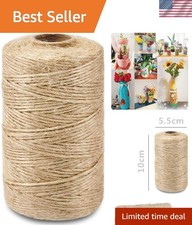 2mm Natural Jute Twine String Thin for Craft Plant Garden Gift Wrapping Chris...