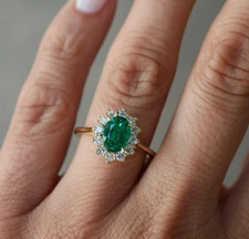 Sterling Silver Emerald Cut Halo Engagement Ring Anniversary Gift for her