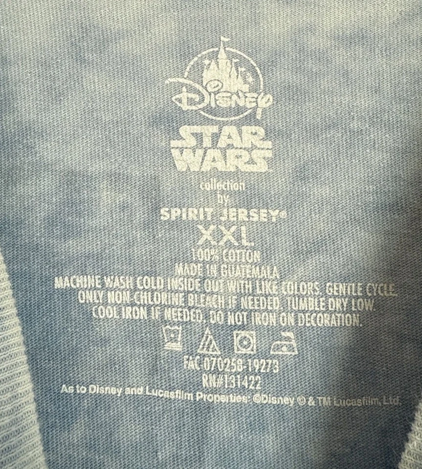 Disney Star Wars HOTH Spirit Jersey Adult XXL 2XL Acid Wash Ice Planet AT-AT - Image 4 of 4