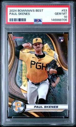 PAUL SKENES 2024 BOWMAN'S BEST RC #53 PSA 10 ROOKIE