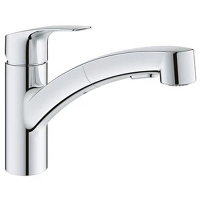 Grohe 30 306 DC1 Eurosmart 1.75 GPM 1 Hole Pull Out Kitchen Faucet