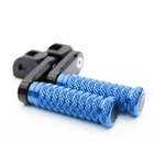 Blue POLE 40mm Lowering Front Foot Pegs For ZZR 1400 ZX14R 06-16 17 18