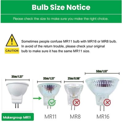 Outdoor Landscape MR11 LED Spotlights 12x 2700K-3000K