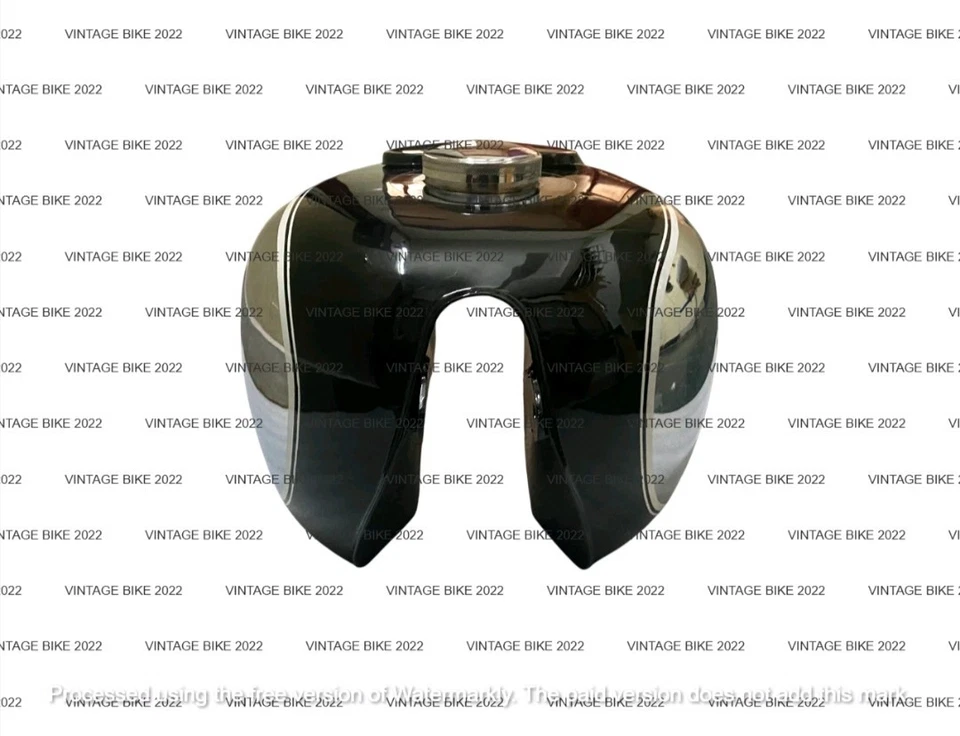 适合宝马 R60/2 AIRHEAD R69 SCHORSCH MEIER 黑色铬燃料箱 1960 TB+CAP — 第 3/4 张图片