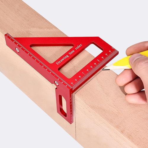 Begot 3D Multi-Angle Measuring Ruler – Aluminum Alloy Miter Triangle For 45/90 Degree Marking, Woodworking & Engineering