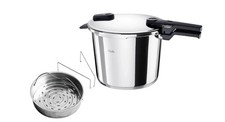 Fissler Vitaquick 6L Pressure Cooker Stainless Steel Induction w/ Steamer Insert
