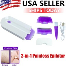 2in1 Facial Hair Removal Women Electric Remover Eyebrow Trimmer Shaver Epilators