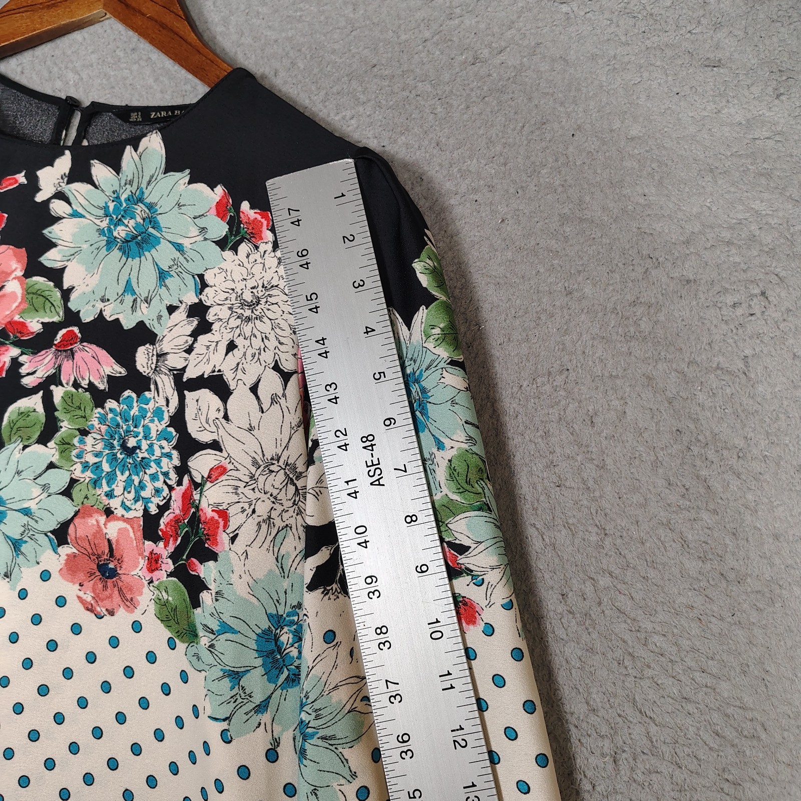 Zara Basic Shift Dress Women's Small Multi Floral… - image 3