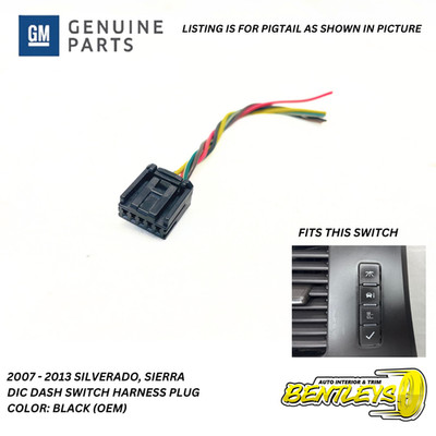 2007 - 2013 SILVERADO SIERRA TAHOE SUBURBAN INFORMATION DIC WIRING HARNESS PLUG