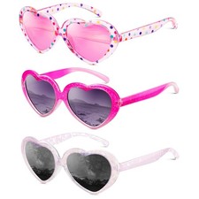 Qally Kids Sunglasses Polarized Heart-Sunglasses Toddler Girls Sun Glasses Uv