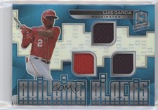 2021 Spectra Building Blocks Materials Neon Blue Prizm 23/50 Luis Garcia V s3g