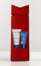 Image of CLARINS Mens Essentials Cracker Gift Set Face Wash 30ml & Moisture Balm 12ml