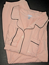 Victorias Secret Peach Jersey Knit Pajama Set Size XL