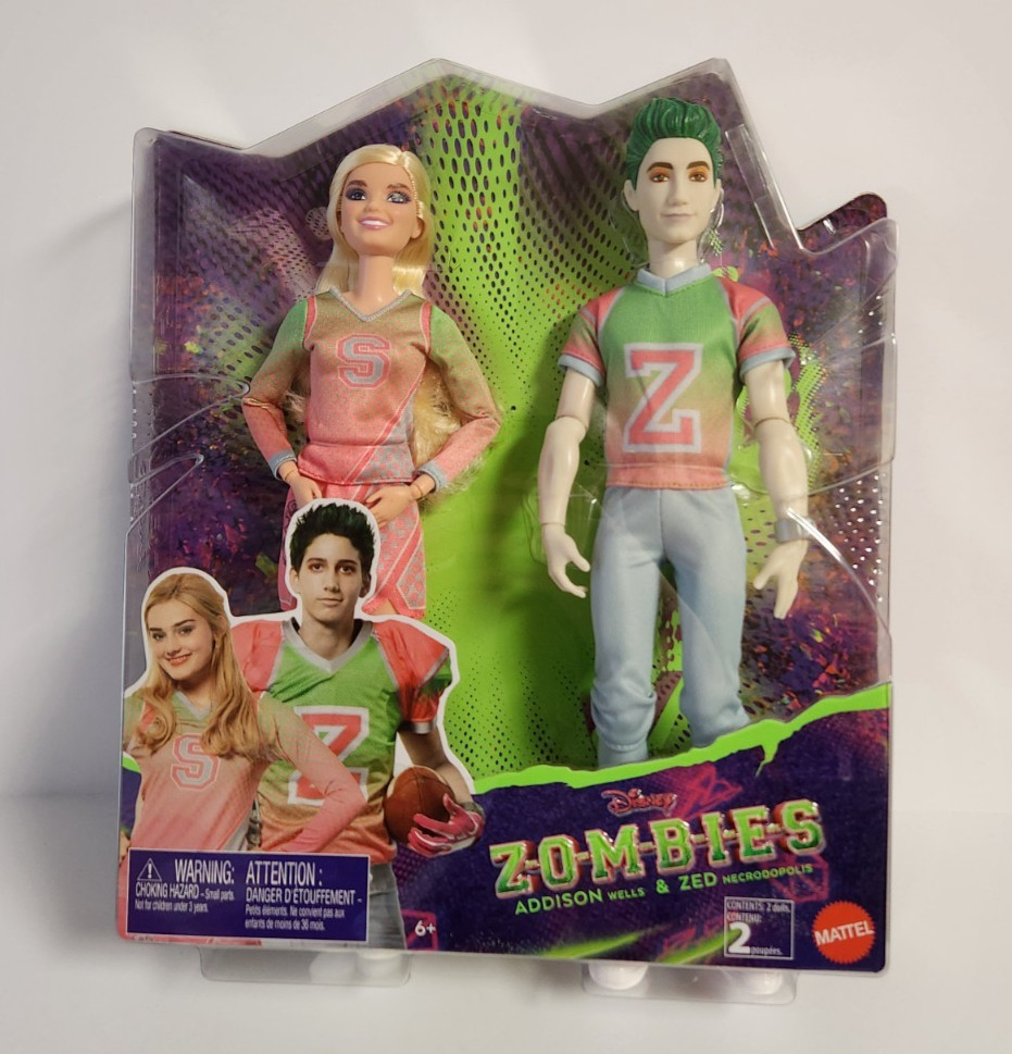 Disney Zombies Addison Wells & Zed Necrodopolis Doll 2 Pack Mattel 2025 New