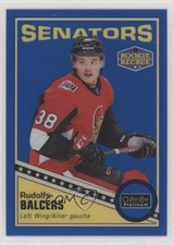 2019-20 O-Pee-Chee Platinum Retro Rookie Rainbow Blue 13/149 Rudolfs Balcers 0r4