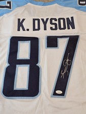 Kevin Dyson Autographed/Signed Jersey JSA COA White Custom Jersey 
