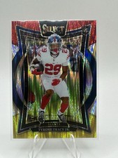 2024 Panini Select - Concourse Tyrone Tracy Jr. #61 Red & Yellow Shock Prizm RC