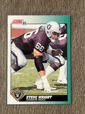 1991 Score Steve Wright Los Angeles Raiders #306 NFL Football Card (G1