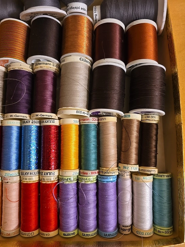 44 Gutermann Sulky Thread Rayon Embroidery Spools New & Partially Used - Image 3 of 4