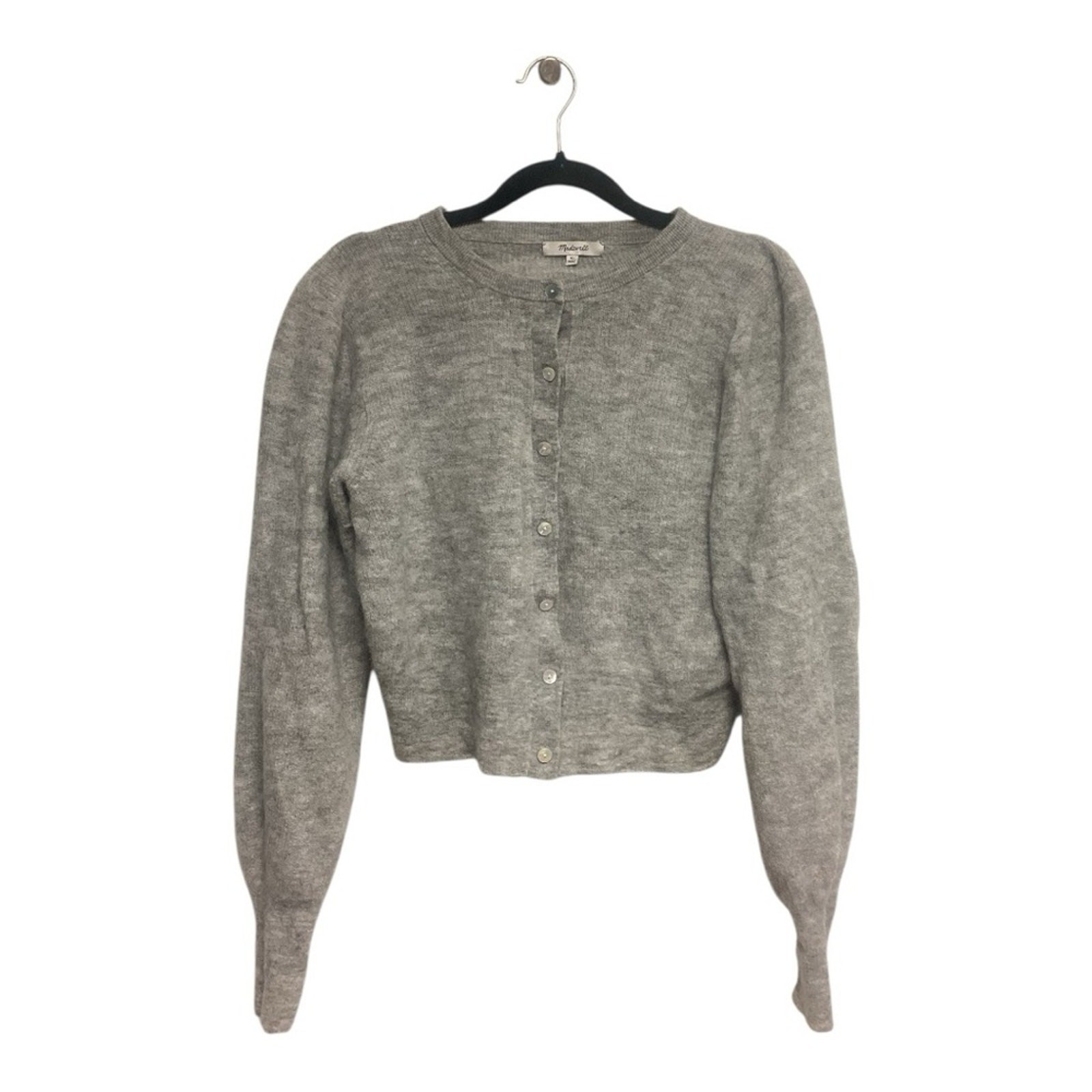 Madewell Grey Alpaca Blend Button Basic Cardigan … - image 1
