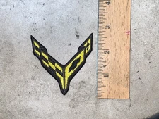 CUSTOM MADE Embroidered Like Corvette C8 Patch Iron On or Sew On YELLOW&BLACK