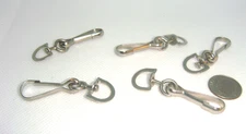 #5 Five 2" Silver-Tone  Metal Snap Hook Swivel D-Ring For Paracord Lanyards
