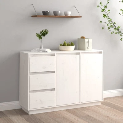 Sideboard Kommoden Regalebene Beistellschrank 111x34x75 cm Massivholz Kiefer - Bild 1 von 4