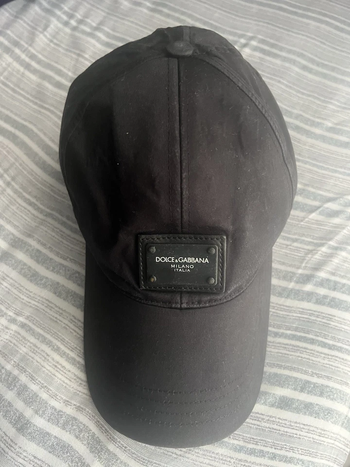 Boné de beisebol masculino Dolce & Gabbana preto algodão tamanho 58/M - Imagem 3 de 4