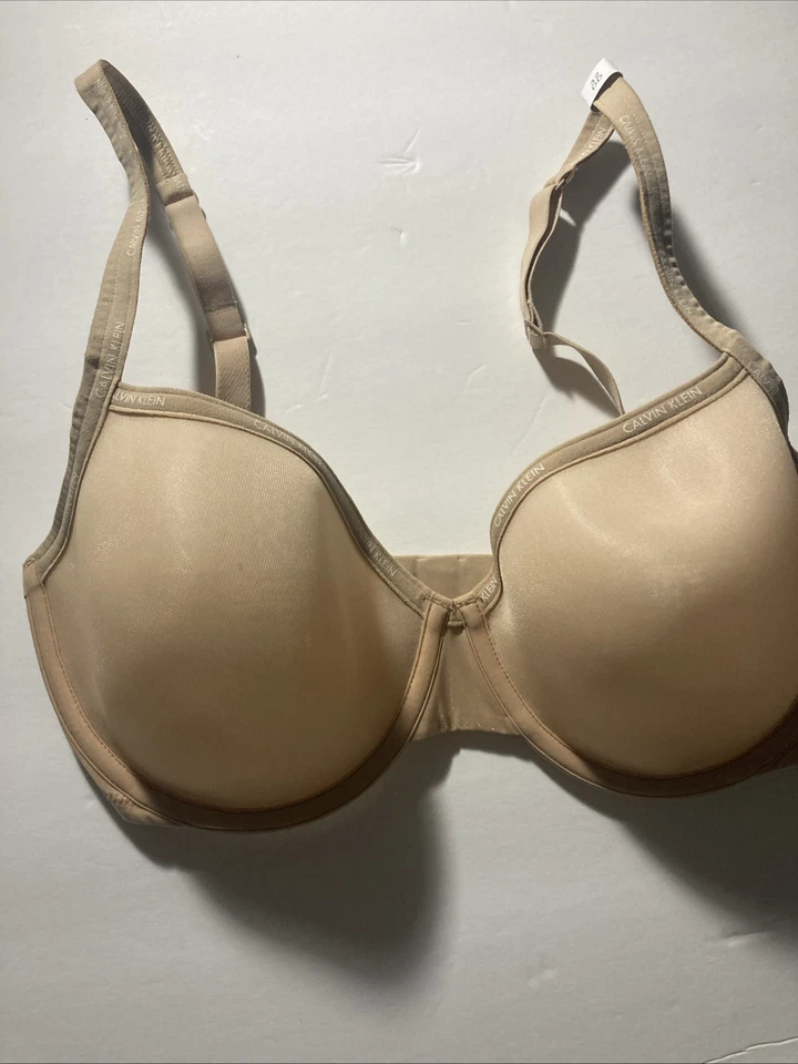 New Calvin Klein Women's Lightly Lined T-Shirt Bra , Nude , 32DD MSR$38 - Image 3 of 4