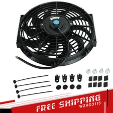 12" inch Universal Slim Fan Push Pull Electric Radiator Cooling 12V Mount Kit