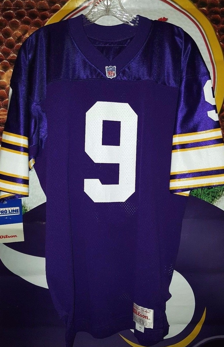 TOMMY KRAMER #9 MINNESOTA VIKINGS WILSON JERSEY NEW TAGS 1980'S