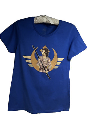 Tee Fury Star Wars Rae Rebel Limited Blue Graphic T-Shirt 3XL Stretch Cotton New