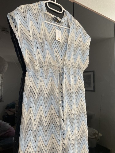 ★ EdeL ★ Designer Beachwear Badeshorts + Kimono Blau Silber Spitze Gr. L ★ Neu ★ - Bild 16 von 23