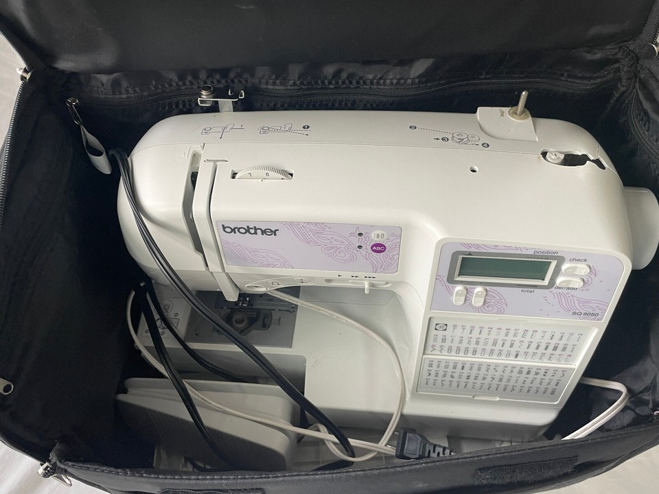 Brother SQ9050 Computerized Sewing Machine w/ case AS IS FOR PARTS eBay
