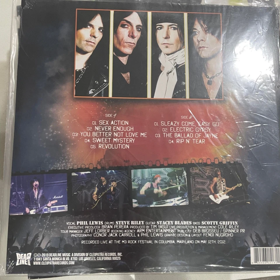 LA GUNS: Live in Concert Red Coloured Vinyl (LP) New & Sealed +Rock + Metal - Image 3 of 4