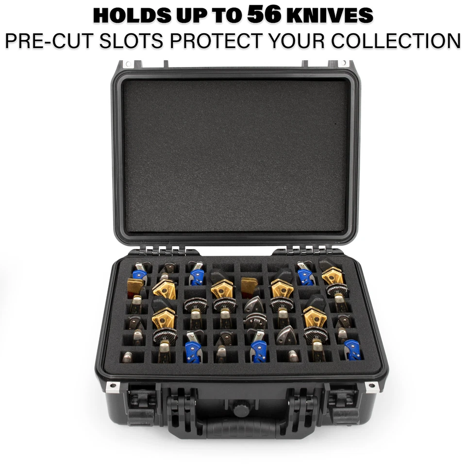 Estuche para cuchillos plegable CASEMATIX 56 - Soporte para cuchillos de bolsillo impermeable y caja organizadora Foto 3 de 4