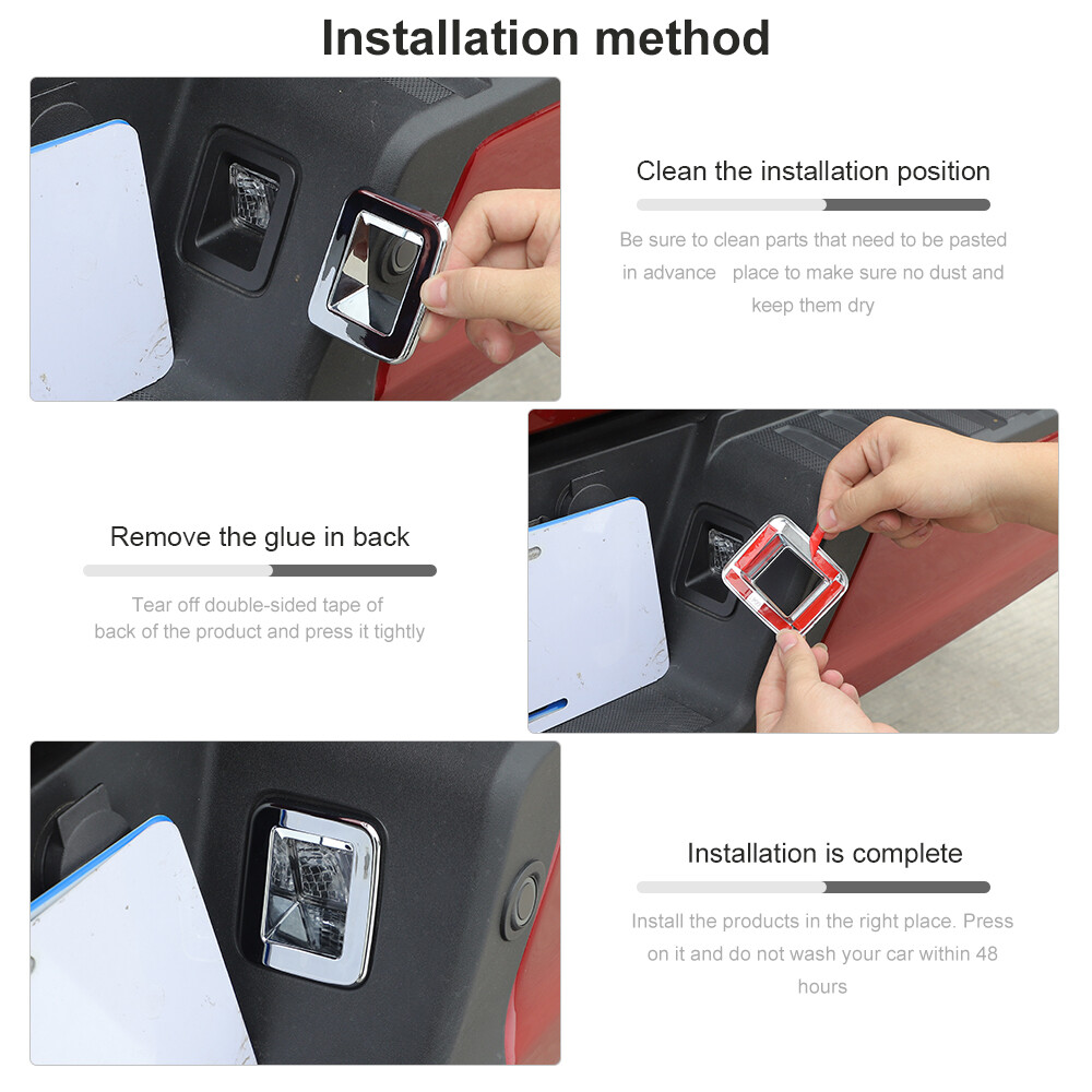 Chrome Rear License Plate Light Lamp Decor Covers Trim For Ford F-150 2021+