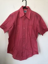 Men's Dress Shirt Royal Pink 60s 70s Sz 15 Vintage Perm Press