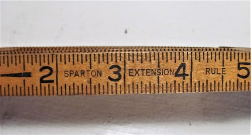 Vintage Sparton 72” Folding Wood Ruler With 6”Aluminum Extension Tan USA - Picture 5 of 5