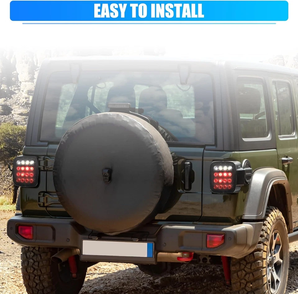 Luz trasera ahumada 16 LED parada de freno para Jeep Wrangler YJ TJ CJ universal Foto 3 de 4