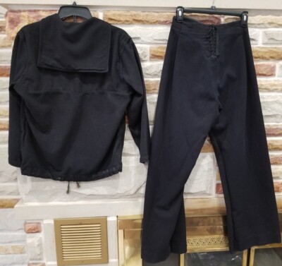 パンツ 40s VINTAGE USN wool trousers 34 LONG Vintage 1940s USN Wool Naval Clothing Factory Navy Uniform