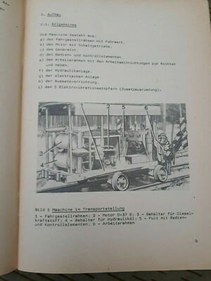 NVA VORSCHRIFT A 041/1/108 GLEISHEBE UND RICHTMASCHINE PRM-1 PGM