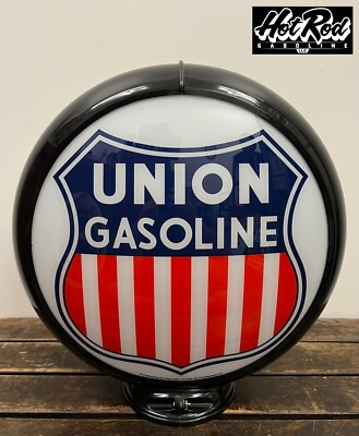 #ad #ad UNION GASOLINE Reproduction 13.5quot; Gas Pump Globe Black Body $175.00